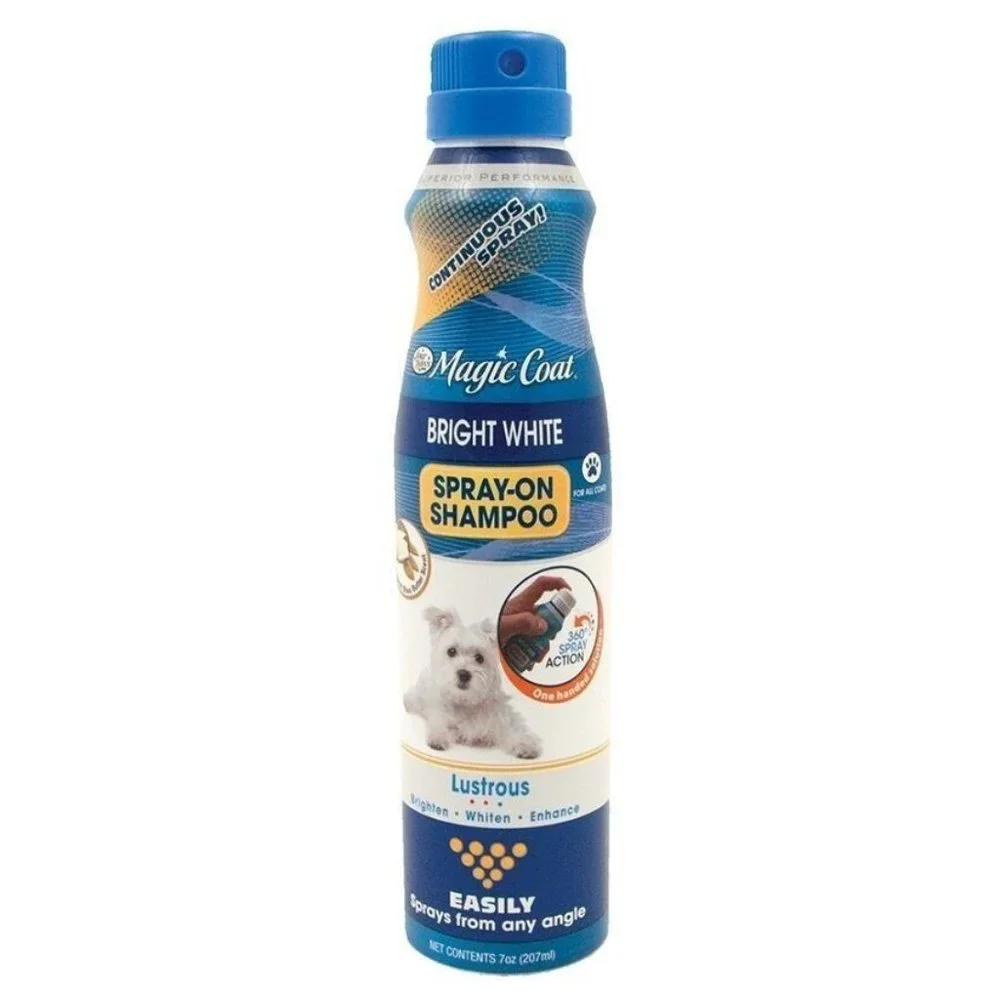 Magic Coat Bright White Spray Foam Dog Pet Shampoo Almond Shea Butter Scent
